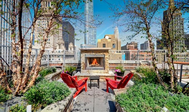 a fire pit in a park